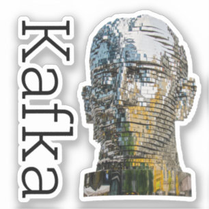 Kafka Head Square Sticker