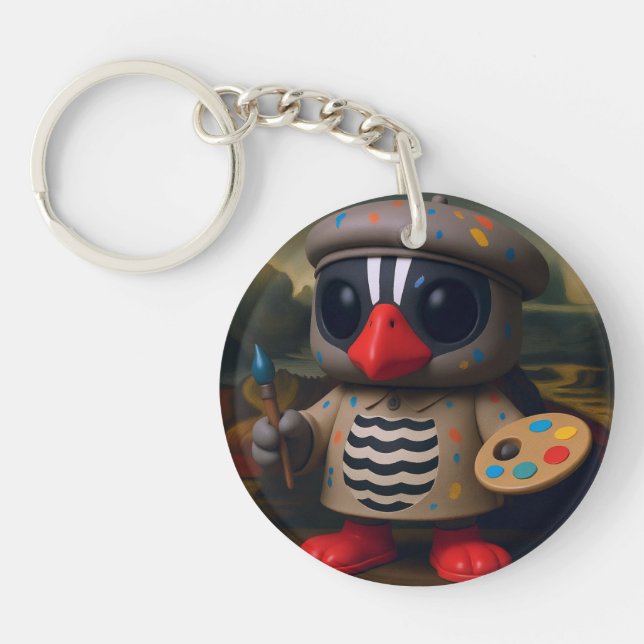 Kagu Mona Lisa Inspiration Key Ring (Front)