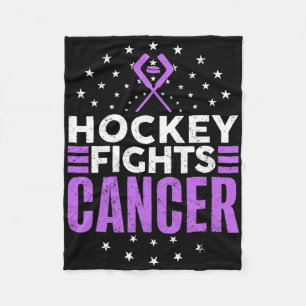 Kah Cancer Awareness Hockey Themed Cancer Awarenes Fleece Blanket