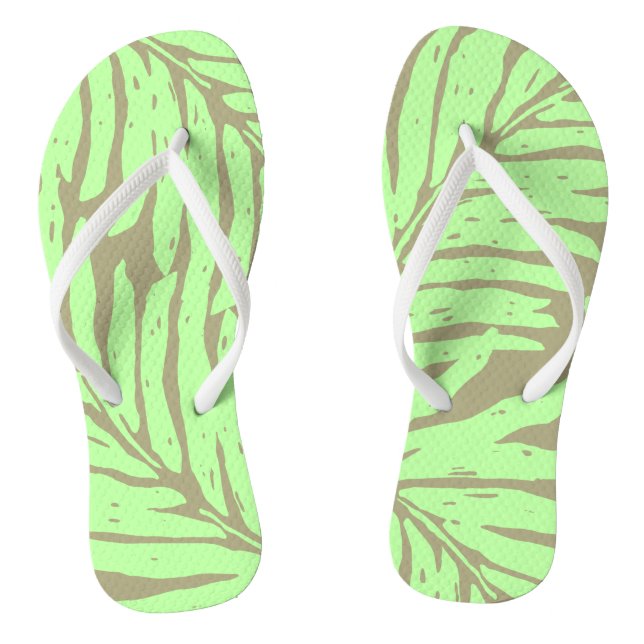 Kahanu Garden Hawaiian Palm Leaves Jandals (Footbed)