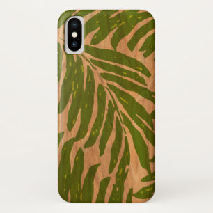 Kahanu Hawaiian Palm Faux Wood in Green Case-Mate iPhone Case