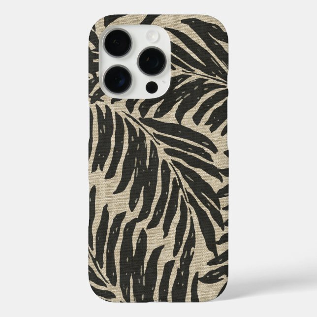Kahanu Palms Hawaiian Linen Texture Case-Mate iPhone Case (Back)