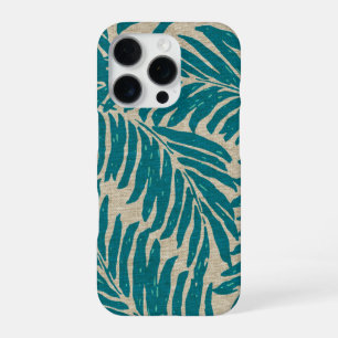 Kahanu Palms Hawaiian Linen Texture iPhone 16 Pro Case