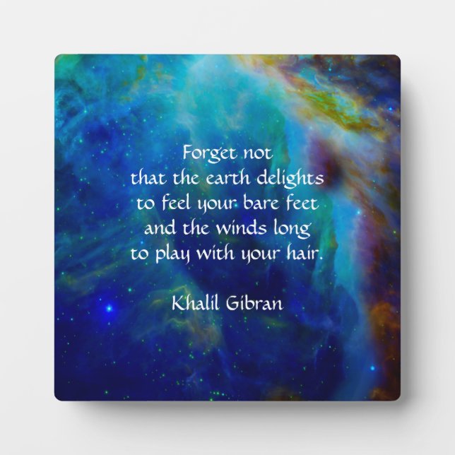 Kahlil Gibran on Earth Plaque (Front)