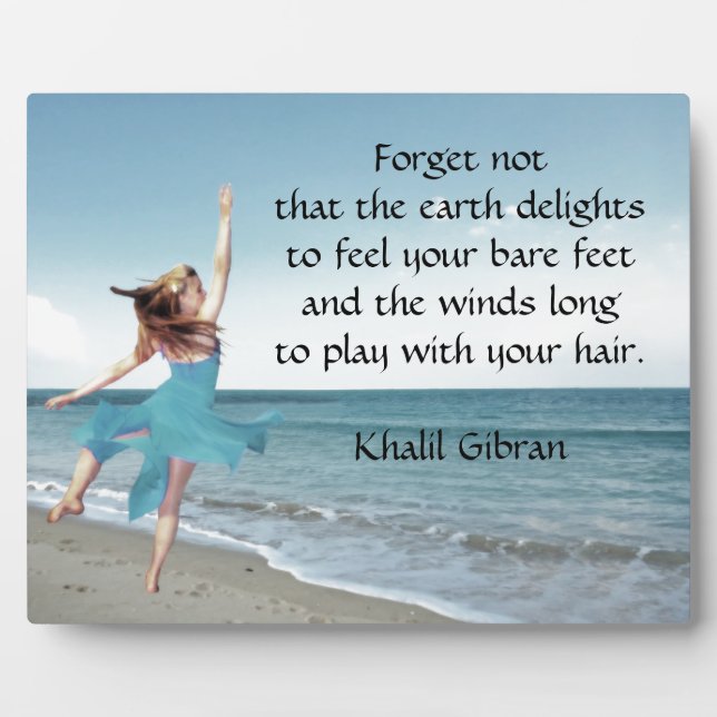 Kahlil Gibran on wind Plaque (Front)