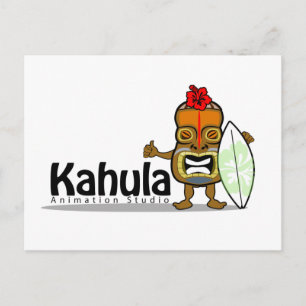 Kahula Animation Tiki Man Postcard