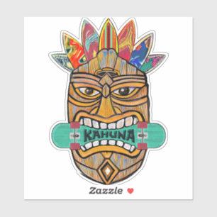 Kahuna Tiki Skateboard Surfer