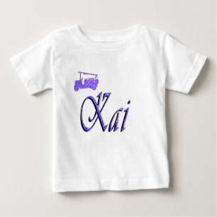 Kai Name With Fire Truck, Baby T-Shirt