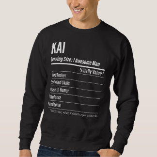 Kai Serving Size Nutrition Label Calories Sweatshirt