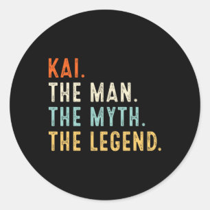 Kai The Man The Myth The Legend Shirt Gifts Father Classic Round Sticker
