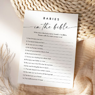 KAIA Babies In The Bible Baby Shower Game Card