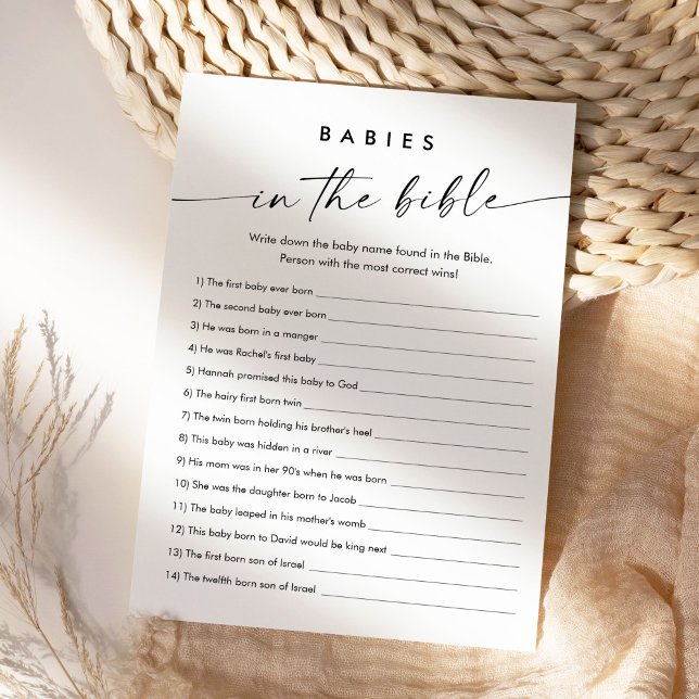 KAIA Babies In The Bible Baby Shower Game Card (Creator Uploaded)