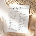 KAIA Baby Trivia Baby Shower Game