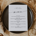 KAIA Minimalist Wedding Menu<br><div class="desc">Where simplicity meets sophistication in every stroke,  this minimalist collection exudes elegance. The modern and stylistic font adorns each piece with timeless charm,  making it the perfect choice for weddings,  bridal showers,  baby showers,  and all other occasions where understated beauty reigns supreme.</div>