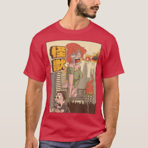 Kaiju Anime Girl Japanese Monster  T-Shirt