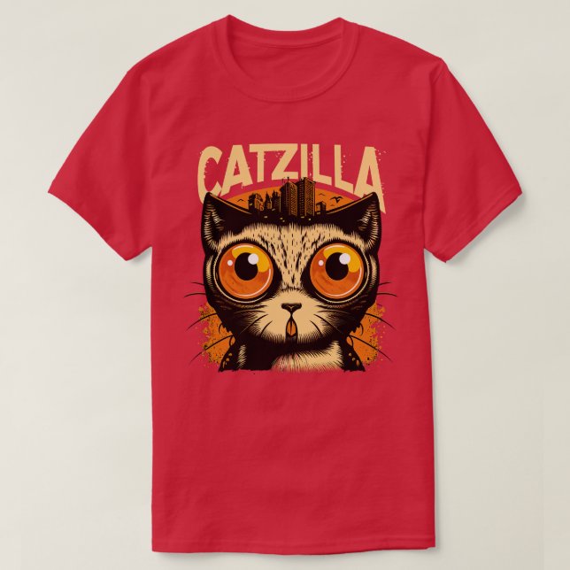 Kaiju Cat Monster Catzilla 2 T-Shirt (Design Front)