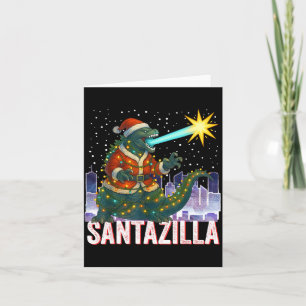 Kaiju Christmas Santazilla Japanese Monster Dinosa Card