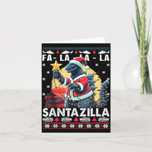 Kaiju Christmas Santazilla Japanese Monster Dinosa Card