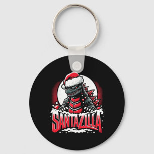Kaiju Christmas Santazilla Japanese Monster Dinosa Key Ring