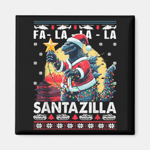 Kaiju Christmas Santazilla Japanese Monster Dinosa Magnet