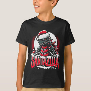 Kaiju Christmas Santazilla Japanese Monster Dinosa T-Shirt