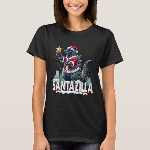 Kaiju Christmas Santazilla Japanese Monster Dinosa T-Shirt