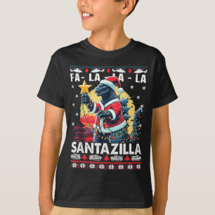 Kaiju Christmas Santazilla Japanese Monster Dinosa T-Shirt