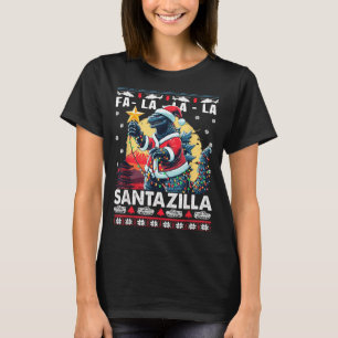Kaiju Christmas Santazilla Japanese Monster Dinosa T-Shirt