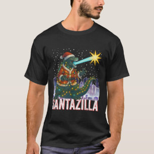 Kaiju Christmas Santazilla Japanese Monster Dinosa T-Shirt