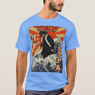 Kaiju Rabbi Jewish Jew Great Wave Off Kanagawa Kai T-Shirt