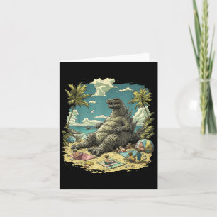 Kaiju Sitting Beach Japanese Anime Card