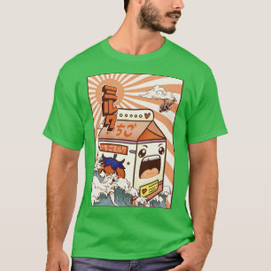 Kaiju Strawberry Milk Carton Japanese Monster Gift T-Shirt