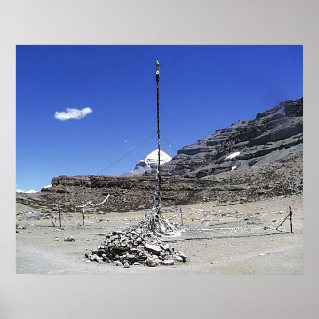 Kailash Freedom Pole Sky Burial Rock Poster (Front)
