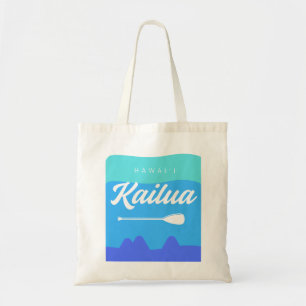 Kailua Hawaii Surfboard Design with Mokes Island Tote Bag