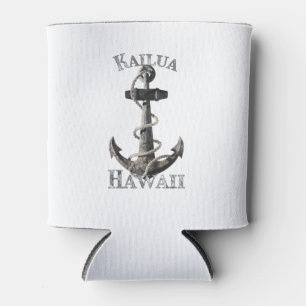 Kailua Hawaii Vacation Nautical Anchor Sailing Can Cooler