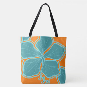 Kailua Hibiscus Hawaiian Reversible Beach Bag