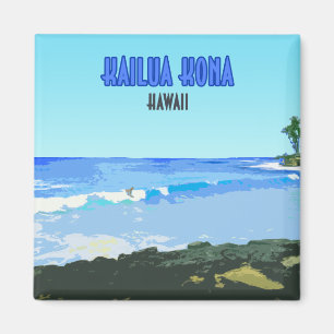 Kailua Kona Big Island Hawaii Vintage Magnet