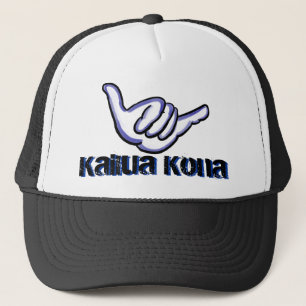 Kailua Kona black shaka hat