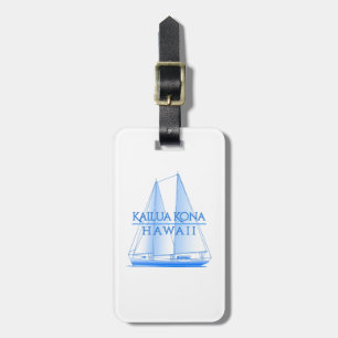 Kailua Kona Coastal Nautical Sailing Sailor Luggage Tag