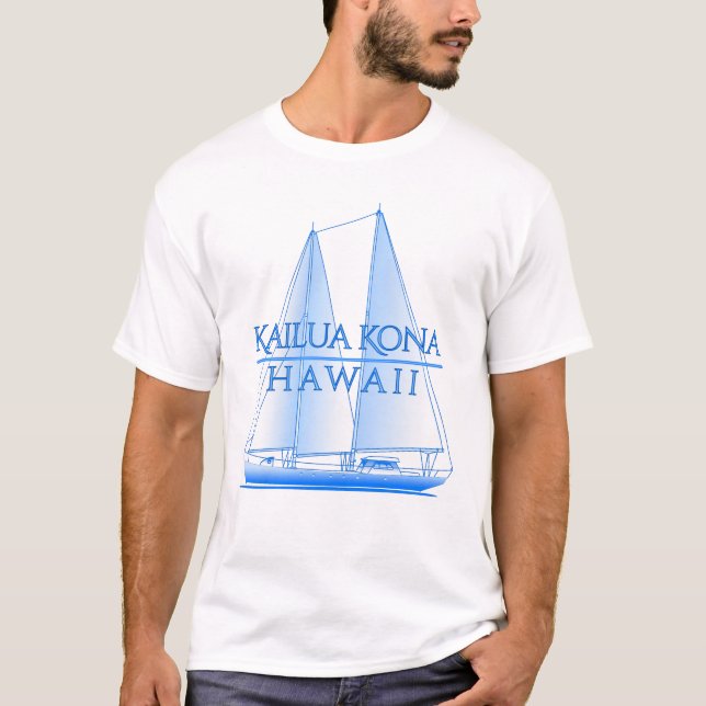 Kailua Kona Coastal Nautical Sailing Sailor T-Shirt (Front)
