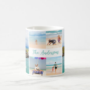 Kailua Kona Hawaii 4 Photo Family Trip Year Coffee Mug