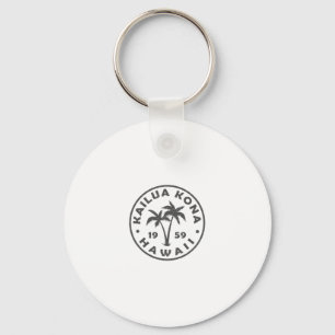 Kailua-kona Hawaii Palm Tree Mens Womens Girls Boy Key Ring