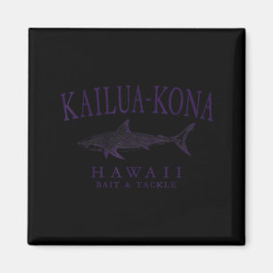 Kailua - kona hawaii shark vintage plum art magnet
