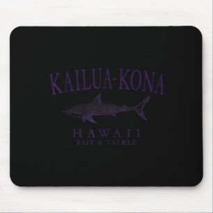 Kailua - kona hawaii shark vintage plum art mouse pad