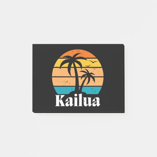 Kailua Retro Vintage Post-it Notes (Front)