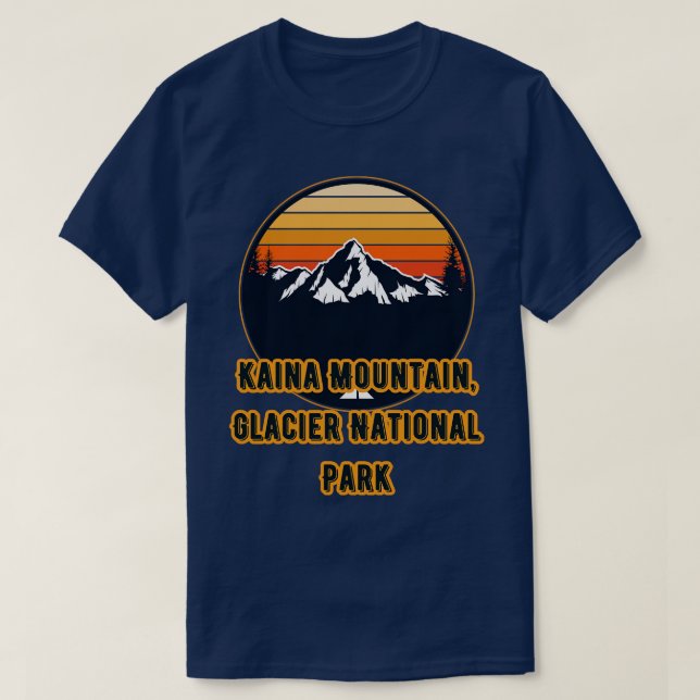 Kaina Mountain Glacier National Park T-Shirt (Design Front)