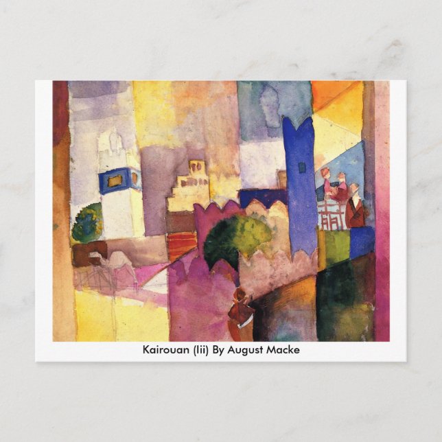 Kairouan (Iii) By August Macke Postcard (Front)