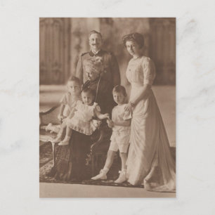 KAISER Wilhelm II & daughter & grandchildren #041D Postcard