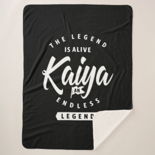 Kaiya Personalised Name Birthday Gift Sherpa Blanket