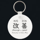 Kaizen - Change for Good - Everyday in Every Way Key Ring<br><div class="desc">Positeevitee - Happily Spread Positivity | Positive Clothing,  Gifts & Merchandise - Kaizen - Change for Good - Everyday in Every Way</div>